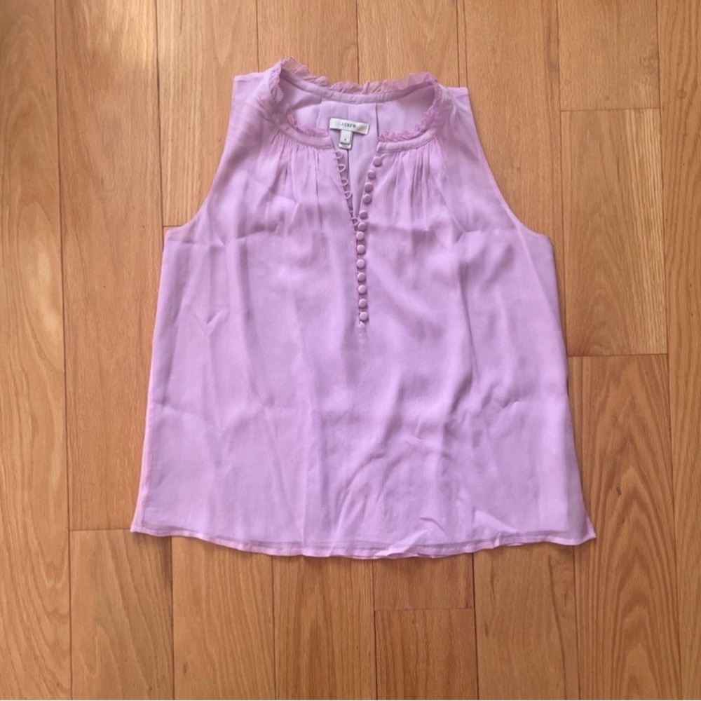 J. Crew Light Purple Button-Front Top